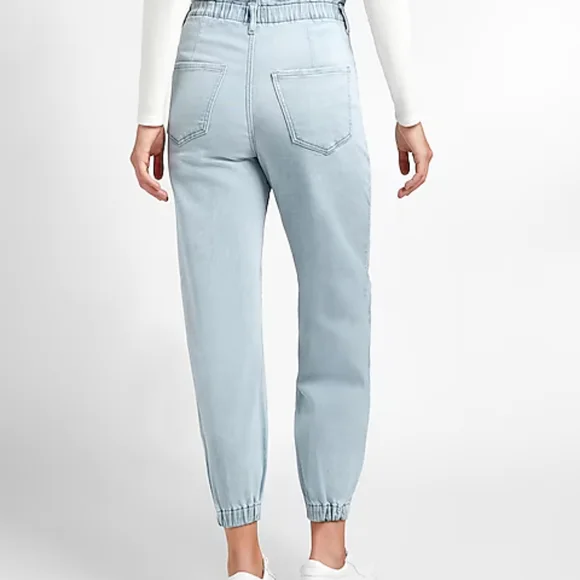 Express Super High Waisted Soft Knit Jean Joggers size 4 short - Picture 2 of 7